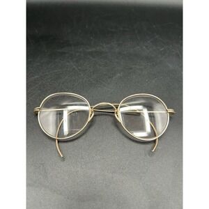 VTG AO‎ American Optic 1/10-12K Gold Filled Round Wire Frame Eyeglasses